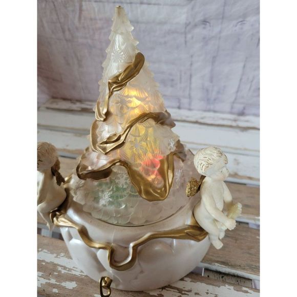 Sr vintage light up tree cherub Xmas decor - Picture 2 of 9